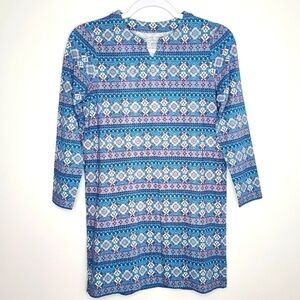 Coolibar UPF 50+ Tunic Dress Cover-up 3/4 Sleeves Large